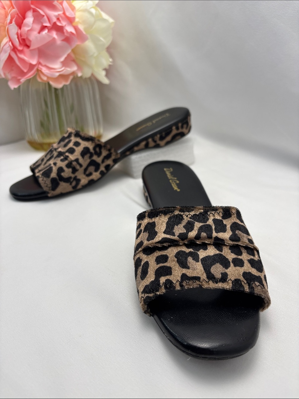 Daniel Green Women’s 7 Leopard Print Slide Mules in Brown #356